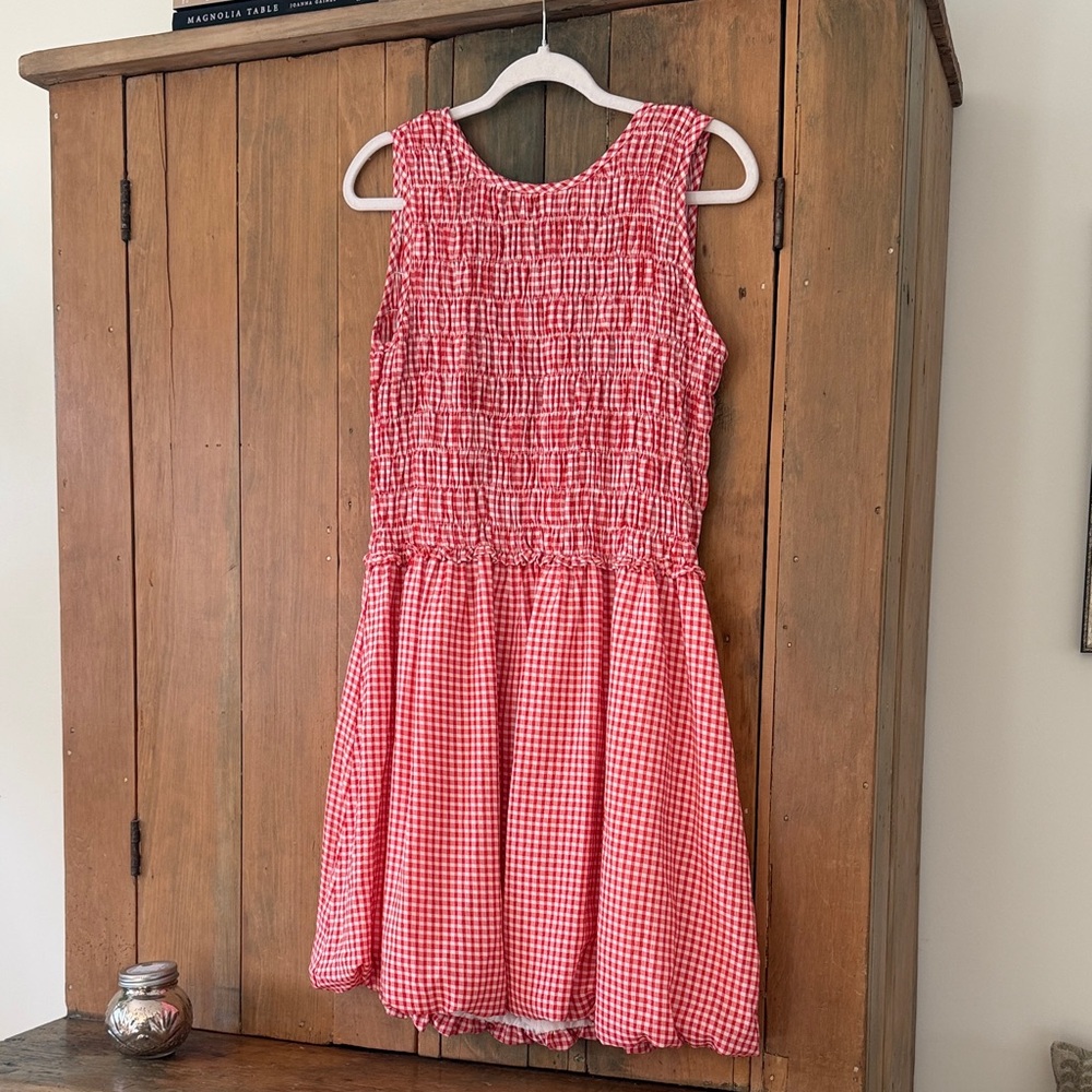 Red & White Gingham Women’s Dress